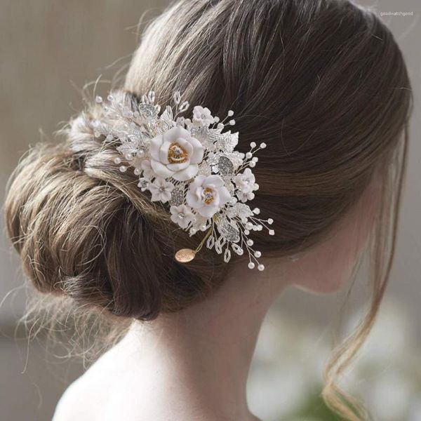 Tateros HP320 Flower Bridal Headwear accesorios para el cabello de la boda Girl Pearl Pearl Ornnaments Ourdress Jewelry al por mayor