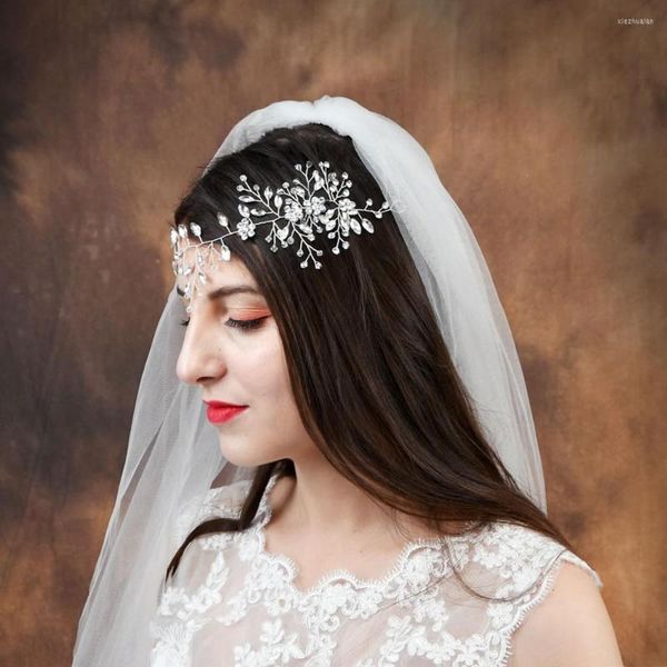 Coiffes HP65 fait à la main Slik fleur perle couronne bandeaux ruban beauté mariée guirlandes florales mariage femmes cheveux accessoires