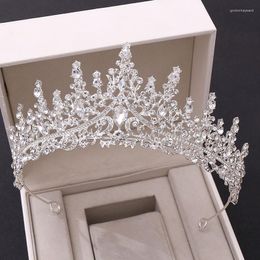 Hoofddeksels Luxe Strass Kralen Bruidskroon Bruid Tiara Voor Huwelijksfeest