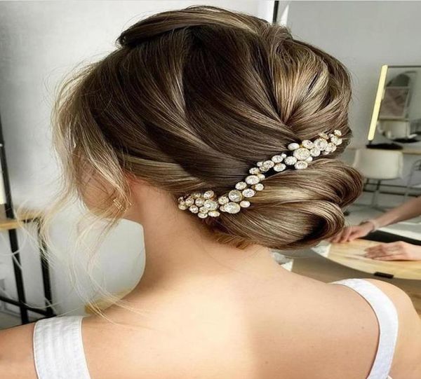 Tocados de lujo con diamantes de imitación para novia, peine para el pelo, 3 uds., conjunto de joyería de boda, Clips de novia para tocado de fiesta, adornos para mujer 8900030