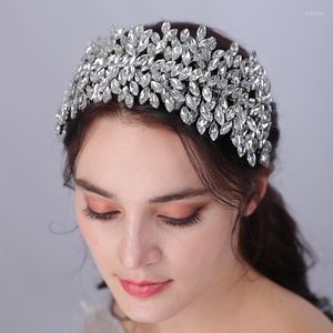 Coiffures de luxe strass coiffure de mariage femmes bandeau pour casque de mariée mode accessoires de cheveux à la main Style Vintage