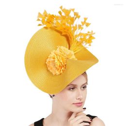 Headpieces mz001 klassieke elegante bloemen dames dames bruiloft bruids ontwerp kerst sinamay haar fascinator hoeden voor