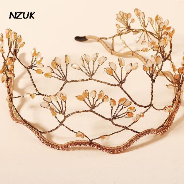 Coiffes NZUK Bandeau De Mariage Bandeau Femmes Diadèmes Pageant Couronnes Accessoires De Cheveux Bijoux De Mariée Chapeaux Princesse Couronne