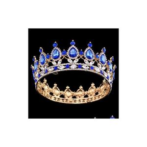 Headpieces optocht Fliara Clear Oostenrijkse Rhinestones King / Queen Crown Bridal Costume Party Art Deco Drop Delivery Events DHCW6