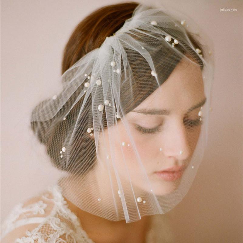 Headpieces Princess Wedding Flowers Organza Pearls Elegant Bride Evening Party Vestido De Noiva Custom Color White Fashion