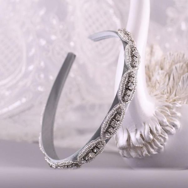 Coiffes S102-D cristal perle dames têtes de mariage avec Cube Zircon accessoires de cheveux de mariée coiffure diadèmes