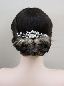 Coiffes argent Pearl Bridal Hair peigt fait à la main la mode de mode ornements de mariage accessoires de mariage bijoux