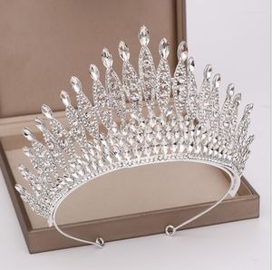 Headpieces Silver Red Crystal Bride Tiara Crown Bridal Tiaras Head Jewelry Diadem Headbands And Crowns Wedding For Women
