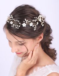 Headpieces Silver Rose Gold Crystal Pearls Flower Princess Crown Wedding Bruid Hoofdband Mooie elegante dame -ornamenten