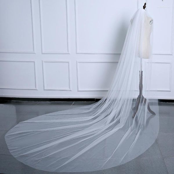 Coiffes Simple Nude Yarn Bride Wedding Veil Po Studio Modélisation Avec