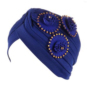 Coiffes Sweat Bands Men Hat Sethnic Turban Cap Hair Wrap Wrap Bohemian Floral Headwear Cover Cancer Bandband Long