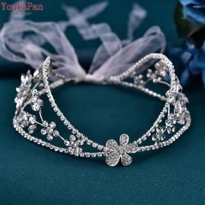 Headpieces Topqueen Wedding Rhinestone Bridal Headband Ladies Hair Accessories Bridesmaid Headwar Dancing Party Headpiece Girls Gift HP554