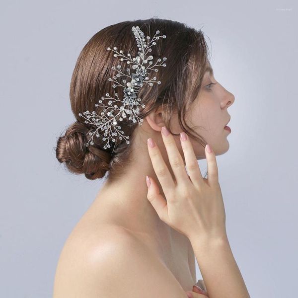 Coiffures TRIXY HP02 peigne de mariage pièces de cheveux pour femmes à la main cristal diadème peignes mariée