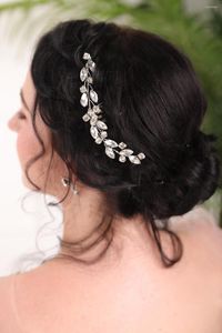 Coiffes Vintage brillant strass argent Chic peigne à cheveux femmes Banquet accessoires de mariage décoration bijoux de mariée