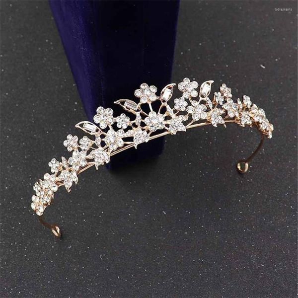 Tocados Vintage Boda Mariposa Flor Corona nupcial Accesorios para el cabello Perla Tiara Dama de honor Niñas Ramas Tocado Diadema 2623