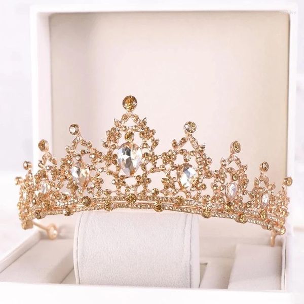 Coiffes Mariage Couronne Diadèmes Strass Diadème Filles Anniversaire Noiva Coiffe Coronitas Pour 15 Ans Accessoires De Cheveux De Mariée Bijoux