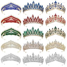 Coiffes Femmes Luxury Royal Crown Righestone Tiaras couronne de grandes strass de mode accessoires