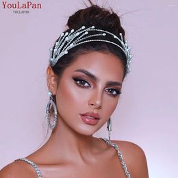 Coiffes Youlapan Bridal Crystal Bandau de mariage élégant Sthicestone Jewelry Accessoires Femme Perles faites à la main Tiaras Hair Hoop HP605