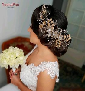 Headpieces Youlapan HP282 Flower Girl Wedding Hair Accessoires Pageant Crown en Tiara Jeweled Headband Diamond Headpiece voor WOM4325865