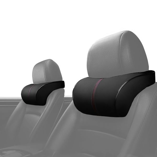 Almohada para reposacabezas de espuma viscoelástica para automóvil, soporte para el cuello, cojín de masaje, almohadas para accesorios interiores de coche