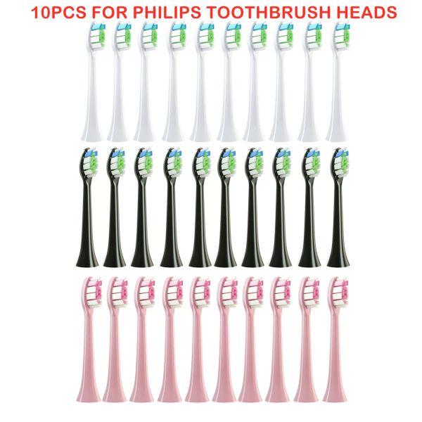 Cabezas 10 piezas de reemplazo limpio Cebrusco de dientes Sonicare HX6064 HX6014 HX6930 HX6730 HX6530 HX9023 HX9342