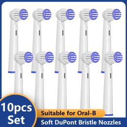 Têtes 10pcs remplacement pour b oral b électrique sonore brosse à dents brosse têtes dentaire brosse à dents hygiène net brosse têtes 3d précision propre