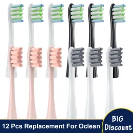 Cabezales 12 PCS Reemplazo Cabeza de cepillo para Oclan X/ X Pro/ Z1/ F1/ One/ Air 2/ SE Cepillo de dientes de dientes DuPont Babez de dientes suave