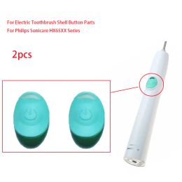 Têtes 2pcs Bouton d'alimentation du coquille de brosse à dents électrique, pour Philips Sonicare HX6530 / HX6511 / HX6512 etc Remplacez les pièces du bouton de commutation