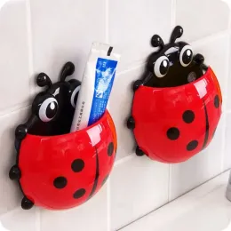 Têtes 2pcs Holder de brosse à dents mignonne lameuge en forme de ladybug assemblée créative brosse à dents brosse de salle de bain