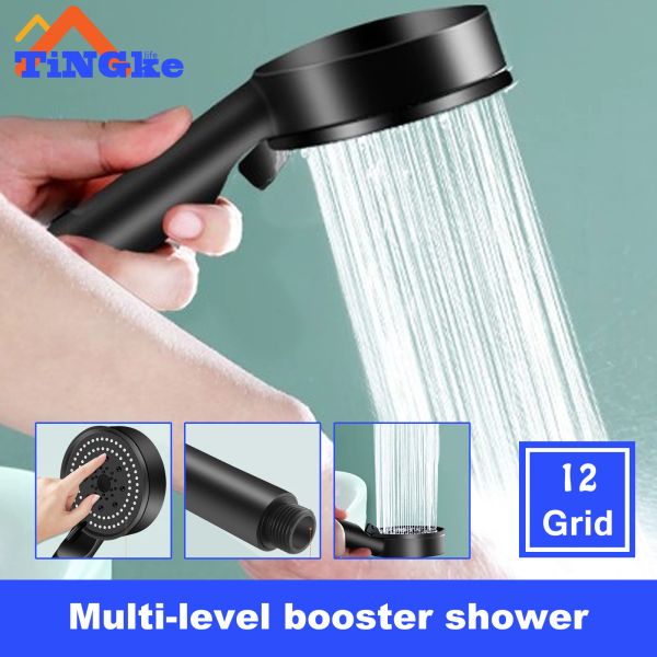 Têtes 5 modes Corte de douche réglable haute pression Sauveure de douche à eau douche