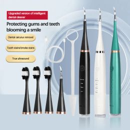 Têtes 6 en 1 Ultrasonic Dental scalers électrique brosse à dents nettoyage tartare outil de blanchiment de tartre