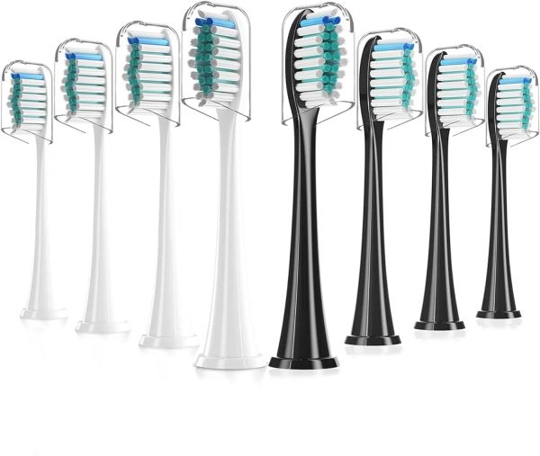 Têtes 8pcs Remplacement Brush Heads Compatible avec Philips Sonicare Electric Brosse Moyenne Molite Softness DUPONT HOLD