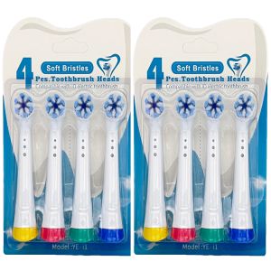 Têtes compatibles avec ORALB IO 3/4/5/6/7/8/9/10 Série Ultimate Clean Electric Electric Brosse Brush Brush Heads, 8 pack
