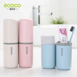 Têtes ecoco wash tasse de brosse à dents portable tasse de voyage de brosse à dents porte-brosse à dents, pour les toilettes et les salles de bains accessoires de voyage