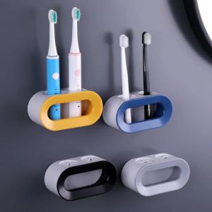 Têtes support de brosse à dents électrique Double trou auto-adadhésive support de support mural de rangement de stockage accessoires de salle de bain