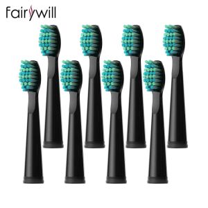 Têtes Fairywill Electric Broiss de remplacement têtes de brosse à dents électriques sets pour FW507 FW508 FW917 Brosse à dents de tête