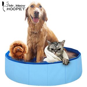 Heads Hoopet Opvouwbare Hond Kat Zwembad PVC Badkuip Duurzaam Grote Honden Kitten Bad Zwembad Inklapbaar Zomer Huisdieren Producten