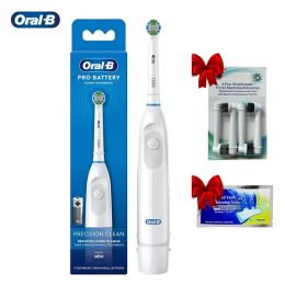 Têtes oral b db5010 brosse à dents électrique batterie rotation alimentée de blanchiment brosse à dents avec 4 têtes de pinceau remplaçables.