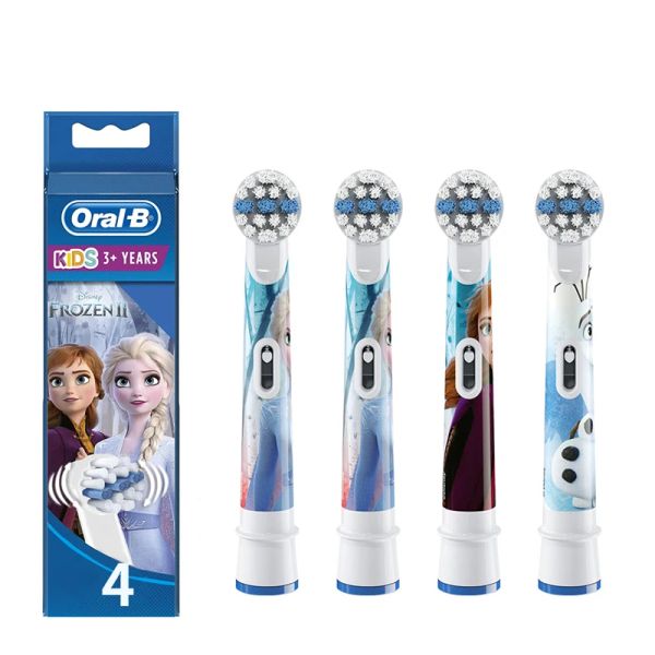 Têtes oral b kids de remplacement brosse à dents têtes concept gelé pour fille des dents et de la gomme entièrement propres pour les enfants orla b brosse à dents