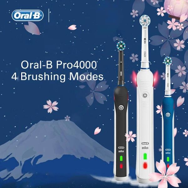 Têtes oral b pro4000 brosse à dents électrique 3D pince dentaire intelligent