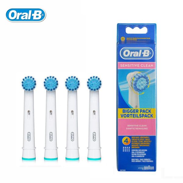 Têtes buccales b vitality brosse à dents électrique têtes de gomme propre sensible soins véritables véritables eb174 de dents de remplacement têtes de brosse