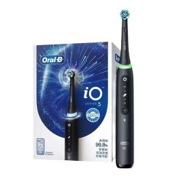 Hoofds oralb io 5 elektrische tandenborstel oplaadbare 3D -tanden bleken smart 5 modi ultieme schone vervangingsborstel hoofdreiskast