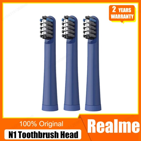 Heads Original Realme N1 Sonic Smart Electric Brosse à dents têtes 3pcs Dupont Brush Head Pièces de rechange Pack Oral Hygiène