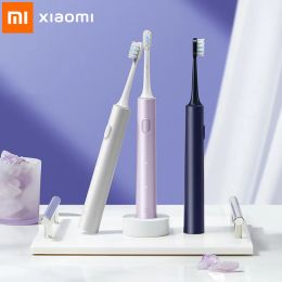 Koppen origineel Xiaomi Mijia Sonic Electric Tooth -brush Set T302 Ultrasone tanden Whitener IPX8 Waterdichte orale hygiëne reiniger borstel