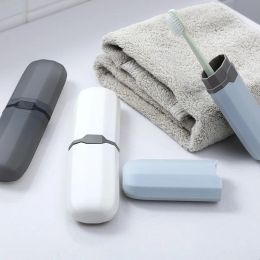 Hoofden draagbare tandenborstelhouder doos buiten reizen camping tandenborstel opslag organizer kast badkamer accessoires tandpasta doos