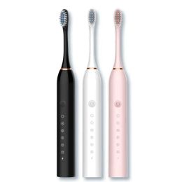 Têtes puissantes brosse à dents électrique à ultrasonic sonore charge usb brosse à dents rechargeable brosse de blanchiment électronique lavable