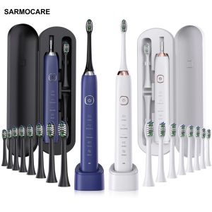 Heads sarmocare tandenborstels voor S100 Ultrasone Sonic Electric 8 Head Toothbrush IPX7 WaterPro Oplaadbare USB Travel Case Kids Kids