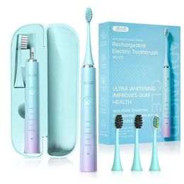 Koppen Seago Sonic Electric Tooth Brush 5 Modi Waterdichte fasth kop volwassen borstel borstel USB laadpaar cadeau uniek kleurrijk ontwerp