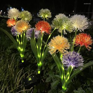 Heads Solar Orchid Rose Light Outdoor Waterproof Garden Landscape Lamp Lawn Home Decorative Flower Night Lights