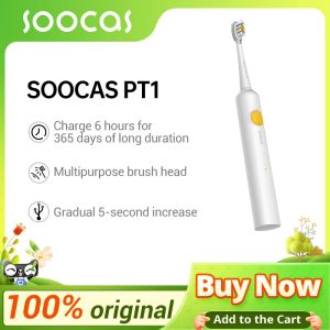 Cabezales SOOCAS Sonic Electric Doothbrush PT1 Limpieza inteligente y blanqueamiento ultrasónico Cepillo de dientes Portable Portable